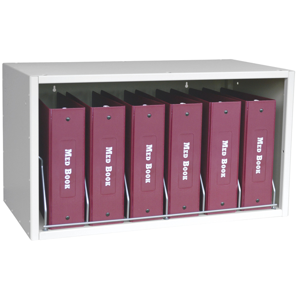 Omnimed Cubical Storage Rack with Locking Panel Holds 16 Binders up to 2.75" 266008_359_010